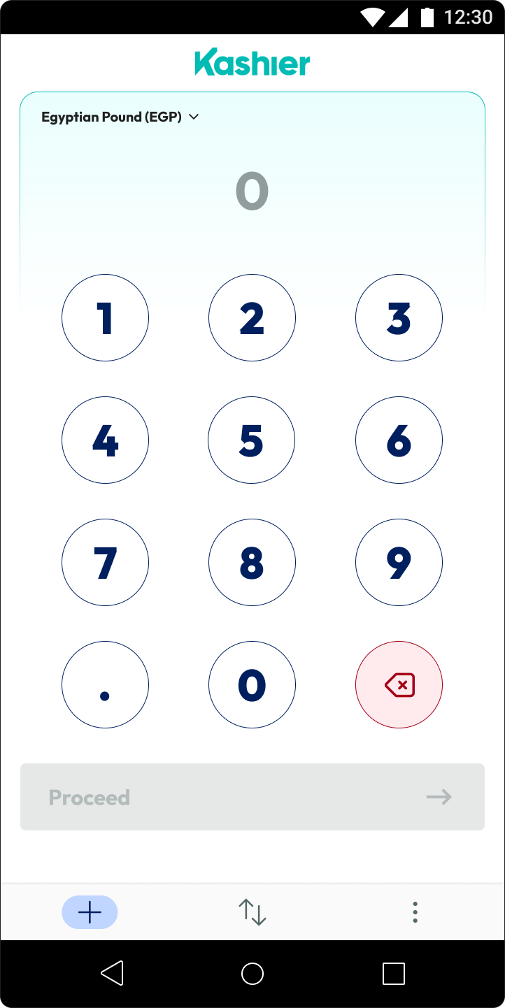 POS card payment — Enter Amount