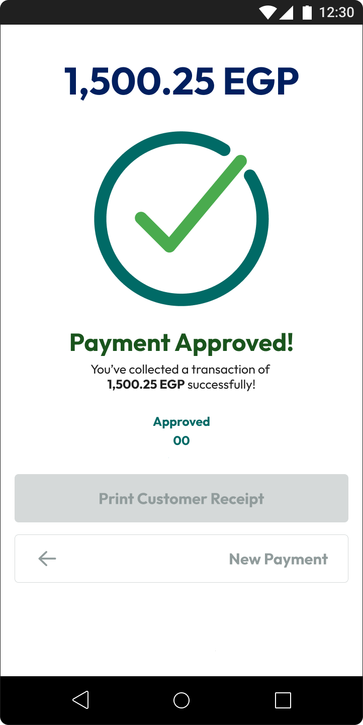 POS card payment — Approved