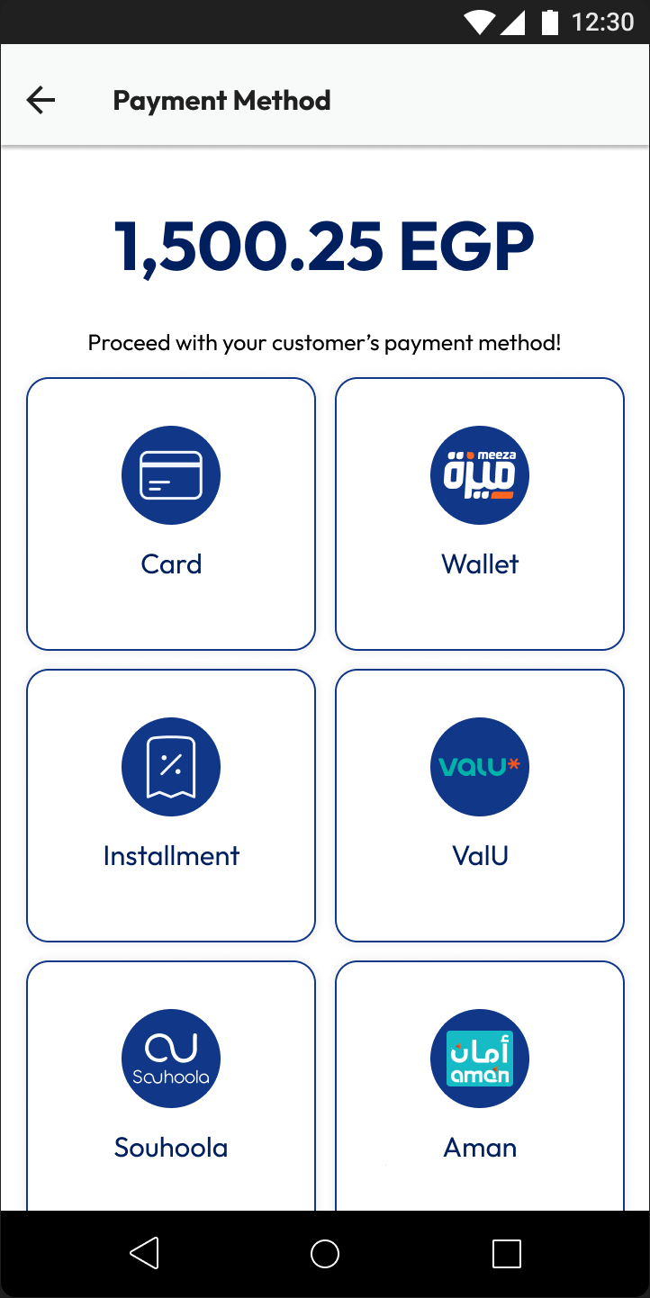 POS card payment — Payment Method